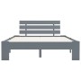 Estructura de cama de madera maciza de pino gris 140x200 cm de vidaXL, Camas y somieres - Ref: Foro24-283169, Precio: 111,34 ...