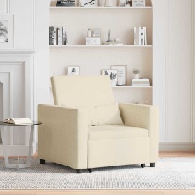Cama Sofá Desplegable Individual Crema 90 x 165 x 87 cm tela en Sillones | Comprar online en Foru.es