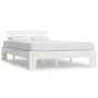 Estructura de cama de madera maciza de pino blanco 140x200 cm de vidaXL, Camas y somieres - Ref: Foro24-283157, Precio: 117,0...