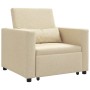 Cama Sofá Desplegable Individual Crema 90 x 165 x 87 cm tela en Sillones | Comprar online en Foru.es