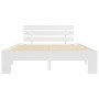 Estructura de cama de madera maciza de pino blanco 140x200 cm de vidaXL, Camas y somieres - Ref: Foro24-283157, Precio: 117,0...