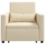 Cama Sofá Desplegable Individual Crema 90 x 165 x 87 cm tela en Sillones | Comprar online en Foru.es