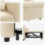 Cama Sofá Desplegable Individual Crema 90 x 165 x 87 cm tela en Sillones | Comprar online en Foru.es