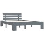 Estructura de cama de madera maciza de pino gris 120x200 cm de vidaXL, Camas y somieres - Ref: Foro24-283168, Precio: 115,93 ...