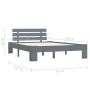 Estructura de cama de madera maciza de pino gris 120x200 cm de vidaXL, Camas y somieres - Ref: Foro24-283168, Precio: 115,93 ...