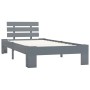 Estructura de cama de madera maciza de pino gris 100x200 cm de vidaXL, Camas y somieres - Ref: Foro24-283167, Precio: 117,44 ...