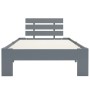 Estructura de cama de madera maciza de pino gris 100x200 cm de vidaXL, Camas y somieres - Ref: Foro24-283167, Precio: 117,44 ...