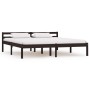 Estructura de cama madera maciza pino marrón oscuro 160x200 cm de vidaXL, Camas y somieres - Ref: Foro24-283206, Precio: 100,...