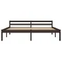 Dunkelbrauner Bettrahmen aus massivem Kiefernholz, 160 x 200 cm von vidaXL, Betten und Lattenroste - Ref: Foro24-283206, Prei...
