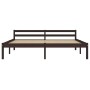 Estructura de cama madera maciza pino marrón oscuro 160x200 cm de vidaXL, Camas y somieres - Ref: Foro24-283206, Precio: 100,...