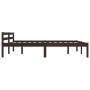 Estructura de cama madera maciza pino marrón oscuro 160x200 cm de vidaXL, Camas y somieres - Ref: Foro24-283206, Precio: 100,...