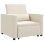 Cama Sofá Desplegable Individual crema 90 x 165 x 87 cm tela en Sillones | Comprar online en Foru.es