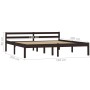 Estructura de cama madera maciza pino marrón oscuro 160x200 cm de vidaXL, Camas y somieres - Ref: Foro24-283206, Precio: 100,...