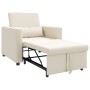 Cama Sofá Desplegable Individual crema 90 x 165 x 87 cm tela en Sillones | Comprar online en Foru.es