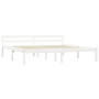 Estructura de cama de madera maciza de pino blanco 160x200 cm de vidaXL, Camas y somieres - Ref: Foro24-283188, Precio: 100,8...