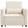 Cama Sofá Desplegable Individual crema 90 x 165 x 87 cm tela en Sillones | Comprar online en Foru.es