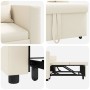 Cama Sofá Desplegable Individual crema 90 x 165 x 87 cm tela en Sillones | Comprar online en Foru.es