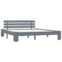 Estructura de cama de madera maciza de pino gris 180x200 cm de vidaXL, Camas y somieres - Ref: Foro24-283171, Precio: 127,01 ...