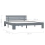 Estructura de cama de madera maciza de pino gris 180x200 cm de vidaXL, Camas y somieres - Ref: Foro24-283171, Precio: 127,01 ...