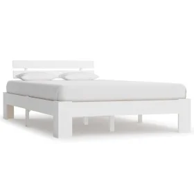 Estructura de cama de madera maciza de pino blanco 120x200 cm de vidaXL, Camas y somieres - Ref: Foro24-283156, Precio: 122,0...