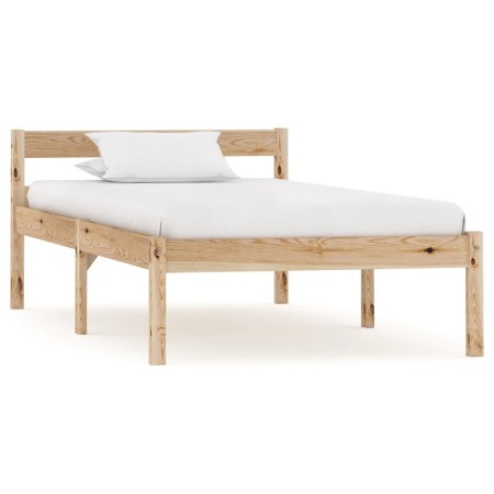Estructura de cama de madera maciza de pino 100x200 cm de vidaXL, Camas y somieres - Ref: Foro24-283191, Precio: 94,74 €, Des...