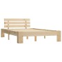 Estructura de cama de madera maciza de pino 140x200 cm de vidaXL, Camas y somieres - Ref: Foro24-283163, Precio: 121,56 €, De...