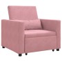 Cama Sofá Desplegable Individual Rosa claro 90 x 165 x 87 cm en Sillones | Comprar online en Foru.es
