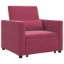 Cama Sofá Desplegable Individual con rueda Rojo vino tinto en Sillones | Comprar online en Foru.es