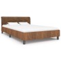 Estructura de cama de piel de ante artificial marrón 120x200 cm de vidaXL, Camas y somieres - Ref: Foro24-284890, Precio: 155...