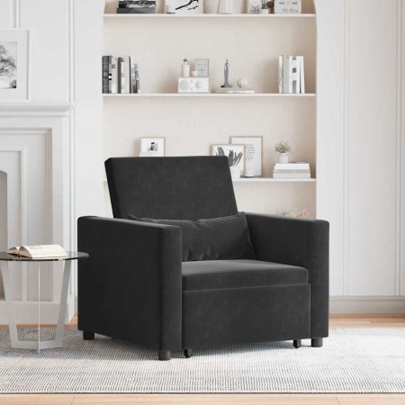 Cama Sofá Desplegable Individual Negro 90 x 165 x 87 cm en Sillones | Comprar online en Foru.es