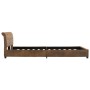 Estructura de cama de piel de ante artificial marrón 120x200 cm de vidaXL, Camas y somieres - Ref: Foro24-284890, Precio: 155...