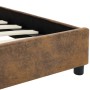 Estructura de cama de piel de ante artificial marrón 120x200 cm de vidaXL, Camas y somieres - Ref: Foro24-284890, Precio: 155...