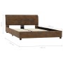 Estructura de cama de piel de ante artificial marrón 120x200 cm de vidaXL, Camas y somieres - Ref: Foro24-284890, Precio: 155...
