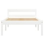 Estructura de cama de madera maciza de pino blanco 100x200 cm de vidaXL, Camas y somieres - Ref: Foro24-283185, Precio: 101,4...