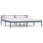Estructura de cama de madera maciza de pino gris 180x200 cm de vidaXL, Camas y somieres - Ref: Foro24-283201, Precio: 113,15 ...
