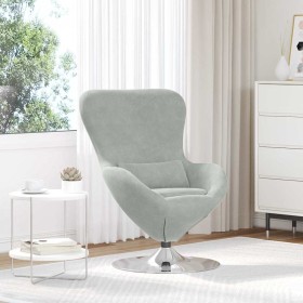 Sillón huevo Gris Claro 63 x 73 x 90 cm Terciopelo en Sillones | Comprar online en Foru.es