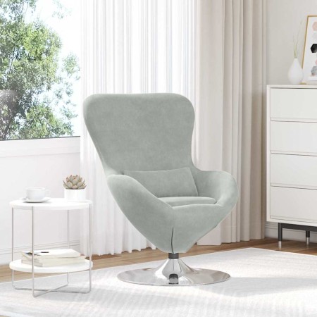 Sillón huevo Gris Claro 63 x 73 x 90 cm Terciopelo en Sillones | Comprar online en Foru.es