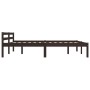 Estructura de cama madera maciza pino marrón oscuro 180x200 cm de vidaXL, Camas y somieres - Ref: Foro24-283207, Precio: 138,...