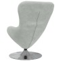 Sillón huevo Gris Claro 63 x 73 x 90 cm Terciopelo en Sillones | Comprar online en Foru.es