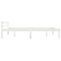 Estructura de cama de madera maciza de pino blanco 140x200 cm de vidaXL, Camas y somieres - Ref: Foro24-283187, Precio: 143,2...