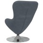 Sillón huevo Gris oscuro 63 x 73 x 90 cm Terciopelo en Sillones | Comprar online en Foru.es