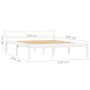 Estructura de cama de madera maciza de pino blanco 140x200 cm de vidaXL, Camas y somieres - Ref: Foro24-283187, Precio: 143,2...