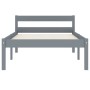 Estructura de cama de madera maciza de pino gris 100x200 cm de vidaXL, Camas y somieres - Ref: Foro24-283197, Precio: 66,99 €...