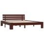 Estructura de cama madera maciza pino marrón oscuro 180x200 cm de vidaXL, Camas y somieres - Ref: Foro24-283177, Precio: 133,...