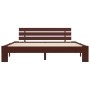 Estructura de cama madera maciza pino marrón oscuro 180x200 cm de vidaXL, Camas y somieres - Ref: Foro24-283177, Precio: 133,...