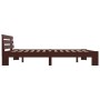 Estructura de cama madera maciza pino marrón oscuro 180x200 cm de vidaXL, Camas y somieres - Ref: Foro24-283177, Precio: 133,...