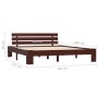 Estructura de cama madera maciza pino marrón oscuro 180x200 cm de vidaXL, Camas y somieres - Ref: Foro24-283177, Precio: 133,...