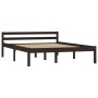 Estructura de cama madera maciza pino marrón oscuro 120x200 cm de vidaXL, Camas y somieres - Ref: Foro24-283204, Precio: 133,...