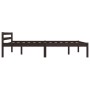 Estructura de cama madera maciza pino marrón oscuro 120x200 cm de vidaXL, Camas y somieres - Ref: Foro24-283204, Precio: 133,...