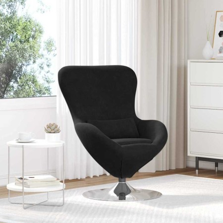Sillón huevo Negro 63 x 73 x 90 cm Terciopelo en Sillones | Comprar online en Foru.es